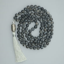 Load image into Gallery viewer, 8MM Black Labradorite Bead Mala Necklace
