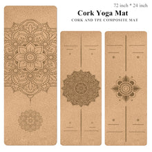 Load image into Gallery viewer, Natural Cork Yoga Mat Non-slip