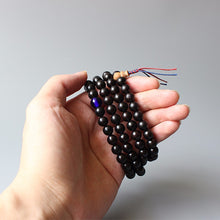 Load image into Gallery viewer, 108Mala Black Wood Beaded Bracelet