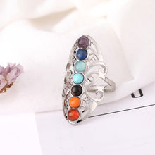 Load image into Gallery viewer, 7 Chakra Stones Thumb Ring
