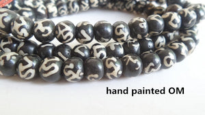 108PCS 8mm Tibetan Buddhist OM Mantras