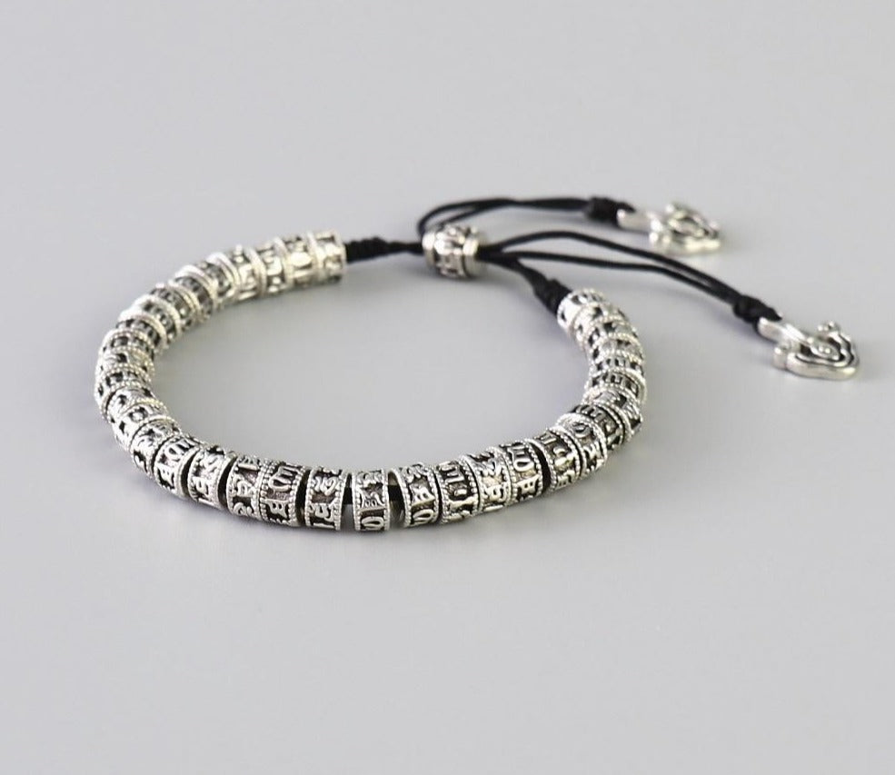 Tibetan Buddhism Alloy Beads Bracelet Six Words