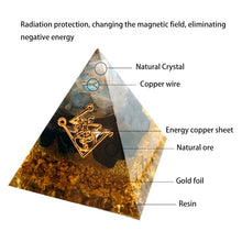 Load image into Gallery viewer, Pyramid Muladhara Chakra Obsidian Natural Crystal

