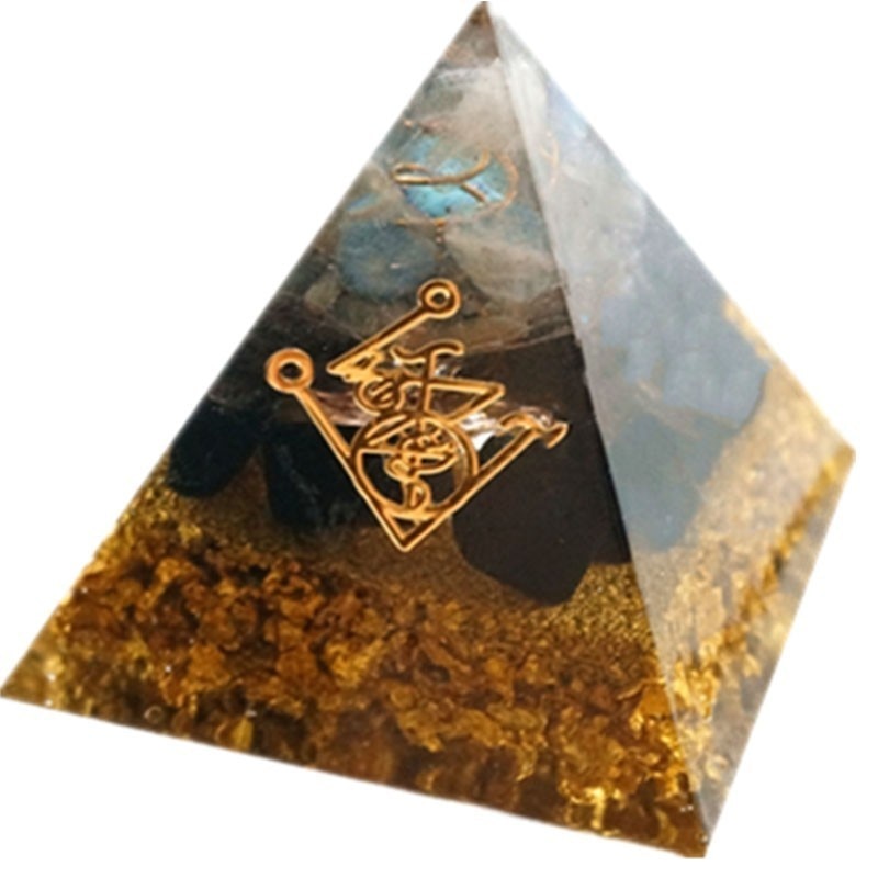 Pyramid Muladhara Chakra Obsidian Natural Crystal