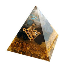 Load image into Gallery viewer, Pyramid Muladhara Chakra Obsidian Natural Crystal
