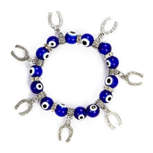 Load image into Gallery viewer, Charm Blue Beads Lucky Bracelet
