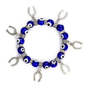 Charm Blue Beads Lucky Bracelet