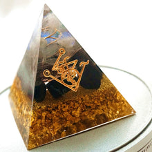 Load image into Gallery viewer, Pyramid Muladhara Chakra Obsidian Natural Crystal
