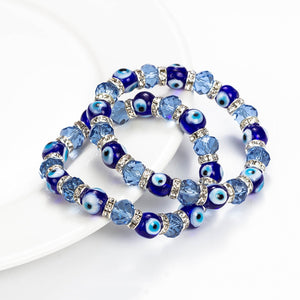 Charm Blue Beads Lucky Bracelet